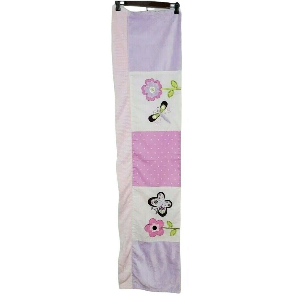 Tiddliwinks Window Valance Pink Purple Butterfly Flower Polka Dot Velour Nursery